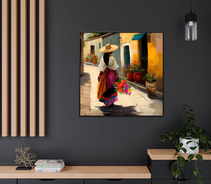 Mexican Village Canvas Art – Colorful Hacienda Decor | Museum-Grade Print - Antarmada