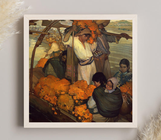 Mexican Wall Art - La Ofrenda Poster by Saturnino Herrán | Colorful Vintage Print - Antarmada