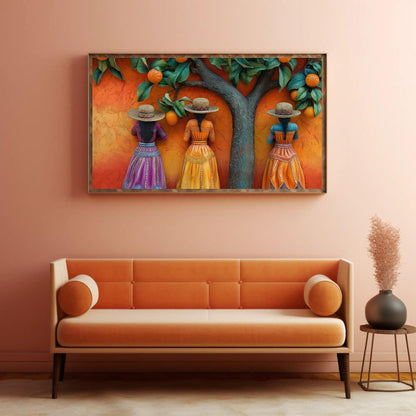 Mexican Woman Canvas Art – 3D Illusion Wall Decor | Vibrant Traditional Mexican Canvas - Antarmada