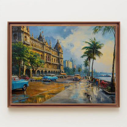Mumbai Coastal Canvas Print - Vibrant Indian Wall Art | Ready to Hang Gallery Wrap - Antarmada