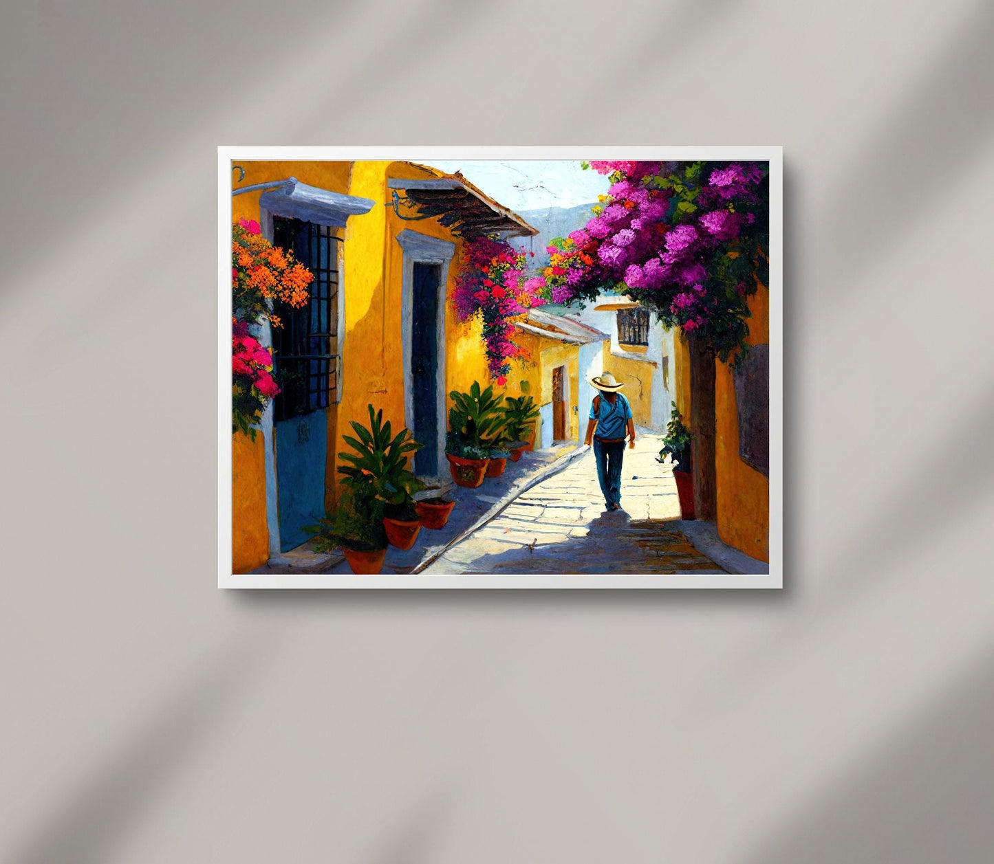 Oaxaca Art Print - Vibrant Mexican Village Painting on Museum-Grade Canvas - Antarmada
