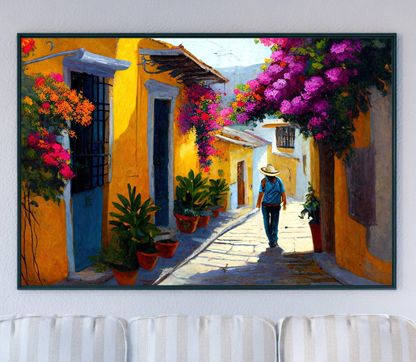 Oaxaca Art Print - Vibrant Mexican Village Painting on Museum-Grade Canvas - Antarmada