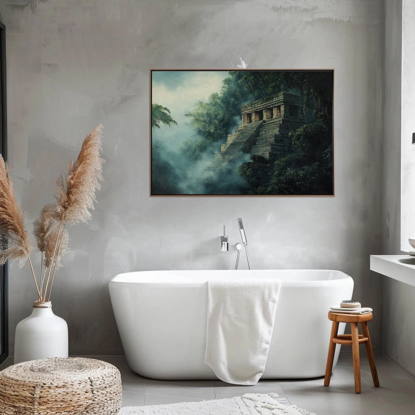 Palenque Mayan Ruins | Mexican Jungle Art Canvas Print – Museum-Grade Wall Decor - Antarmada