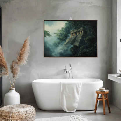 Palenque Mayan Ruins | Mexican Jungle Art Canvas Print – Museum-Grade Wall Decor - Antarmada