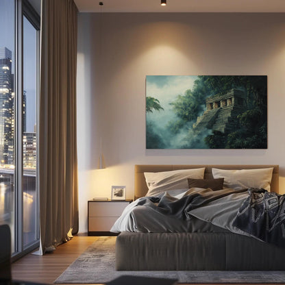 Palenque Mayan Ruins | Mexican Jungle Art Canvas Print – Museum-Grade Wall Decor - Antarmada
