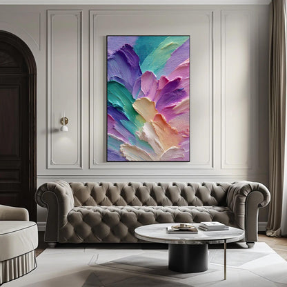 Pastel Aurora Canvas Print – Minimalist Color Field Painting on Museum-Grade Canvas - Antarmada
