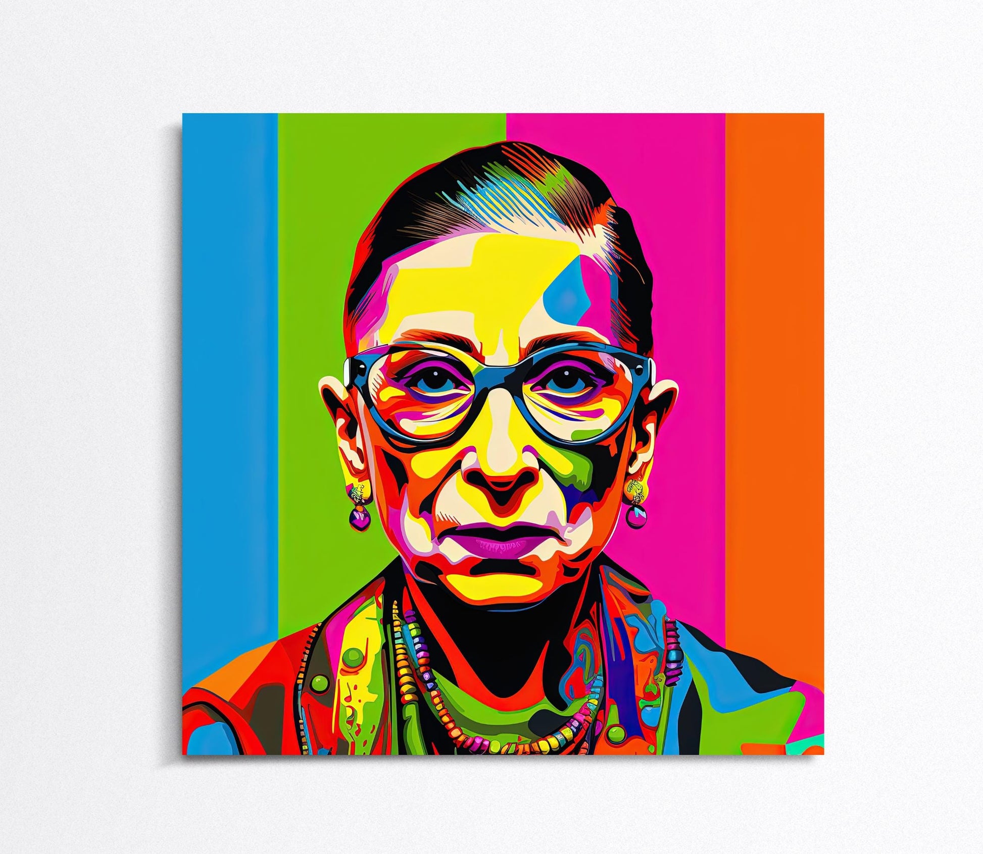RBG Pop Art Canvas Print - Framed Gallery Wrap Canvas with Floating Wood Frame - Antarmada