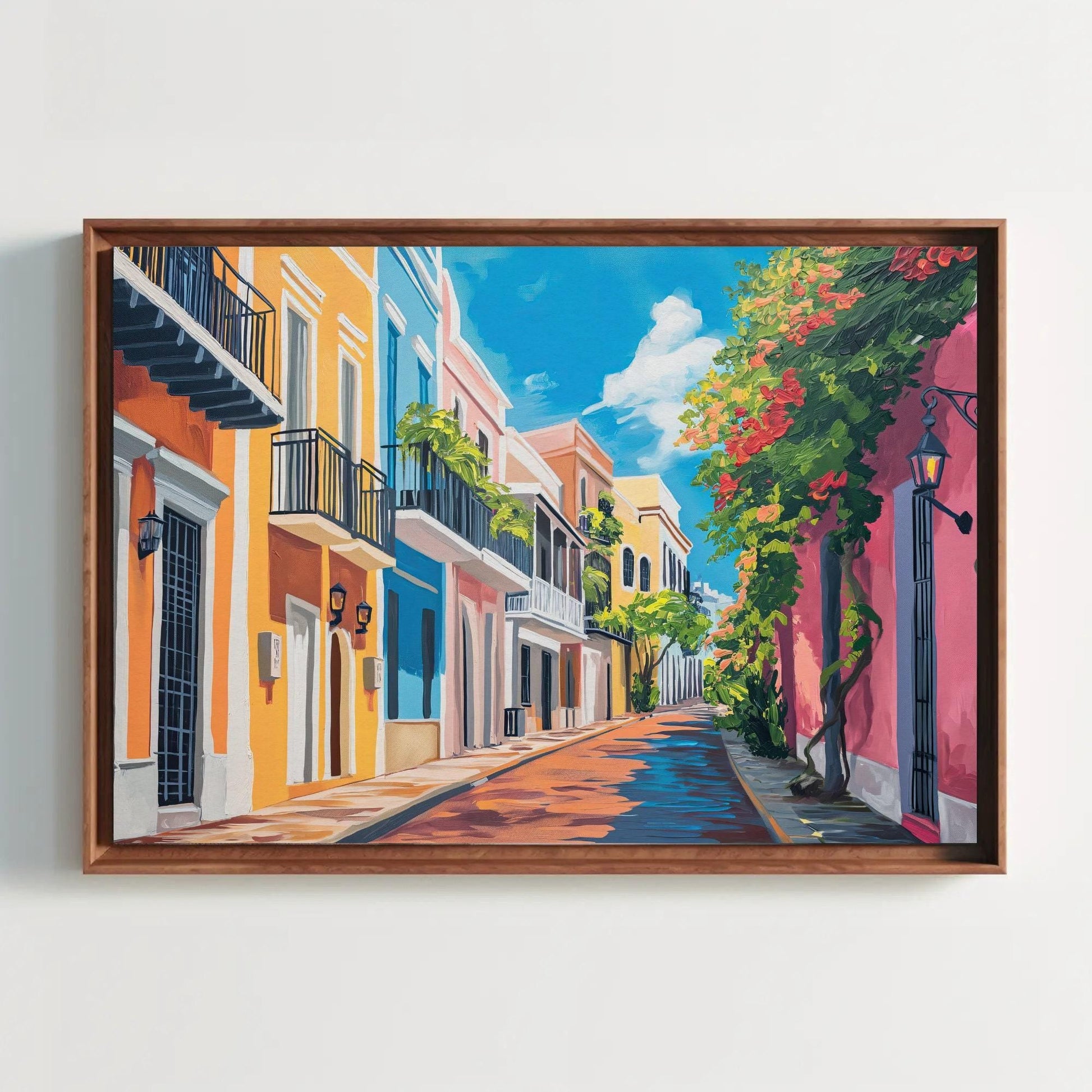 San Juan Canvas Print – Vibrant Puerto Rico Wall Art | Large Tropical Artwork - Antarmada