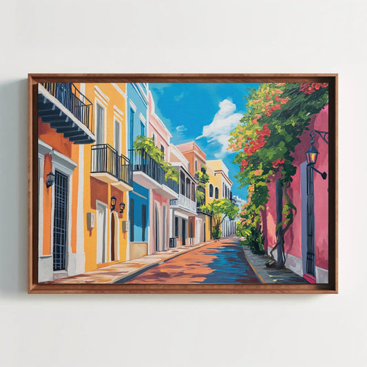 San Juan Canvas Print – Vibrant Puerto Rico Wall Art | Large Tropical Artwork - Antarmada