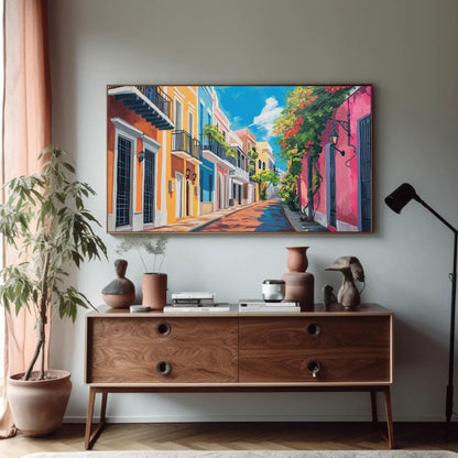 San Juan Canvas Print – Vibrant Puerto Rico Wall Art | Large Tropical Artwork - Antarmada
