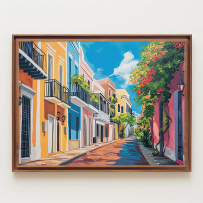 San Juan Canvas Print – Vibrant Puerto Rico Wall Art | Large Tropical Artwork - Antarmada