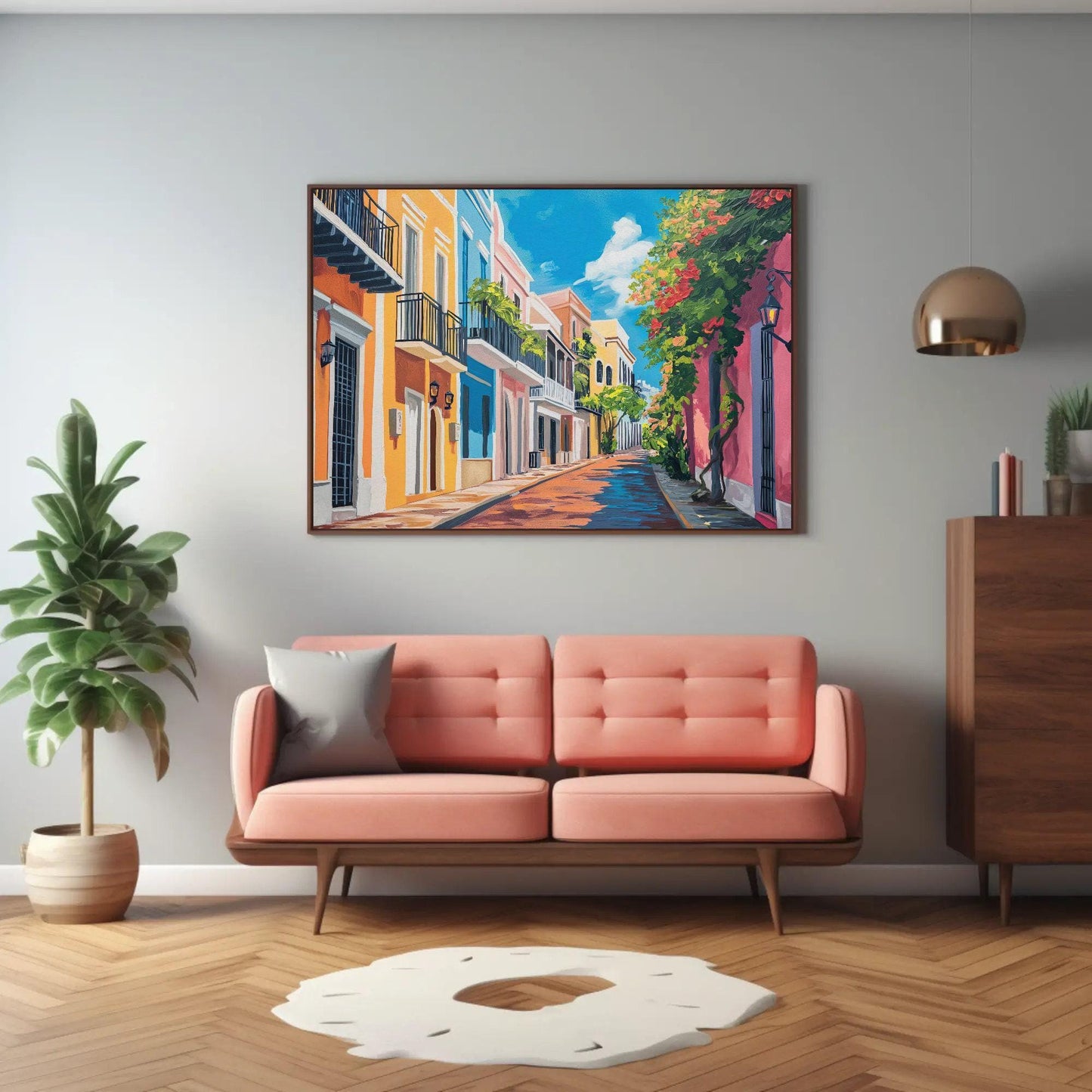 San Juan Canvas Print – Vibrant Puerto Rico Wall Art | Large Tropical Artwork - Antarmada