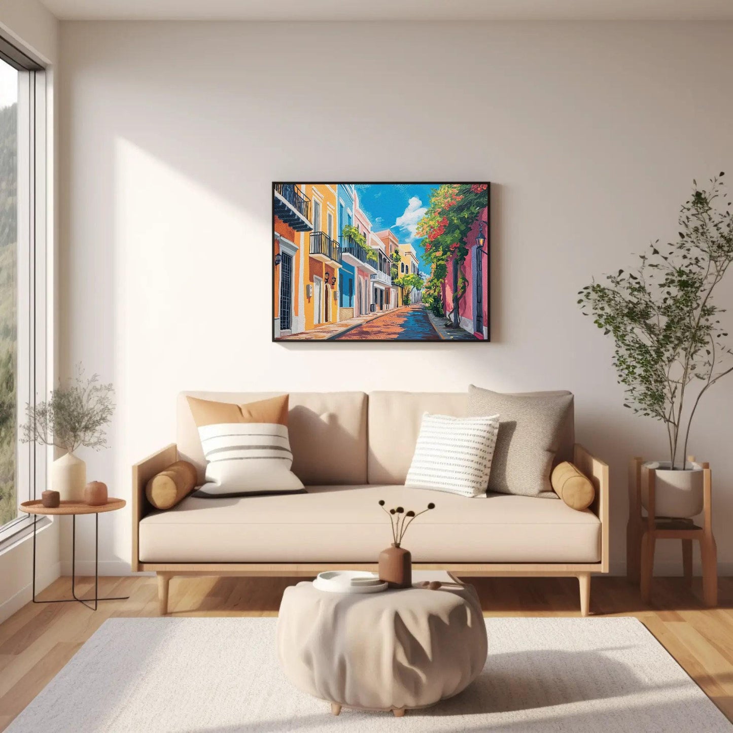 San Juan Canvas Print – Vibrant Puerto Rico Wall Art | Large Tropical Artwork - Antarmada