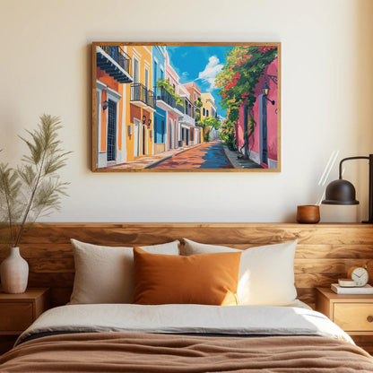San Juan Canvas Print – Vibrant Puerto Rico Wall Art | Large Tropical Artwork - Antarmada