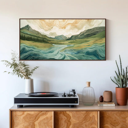 Scottish Highlands Canvas Print – Abstract Landscape Art on Museum-Grade Canvas - Antarmada