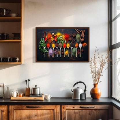 Spices , Modern Kitchen canvas wall art shown in a kitchen (view 4)
