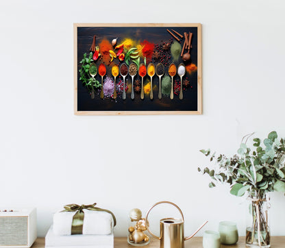 Spices , Modern Kitchen canvas wall art shown in a kitchen (view 6)