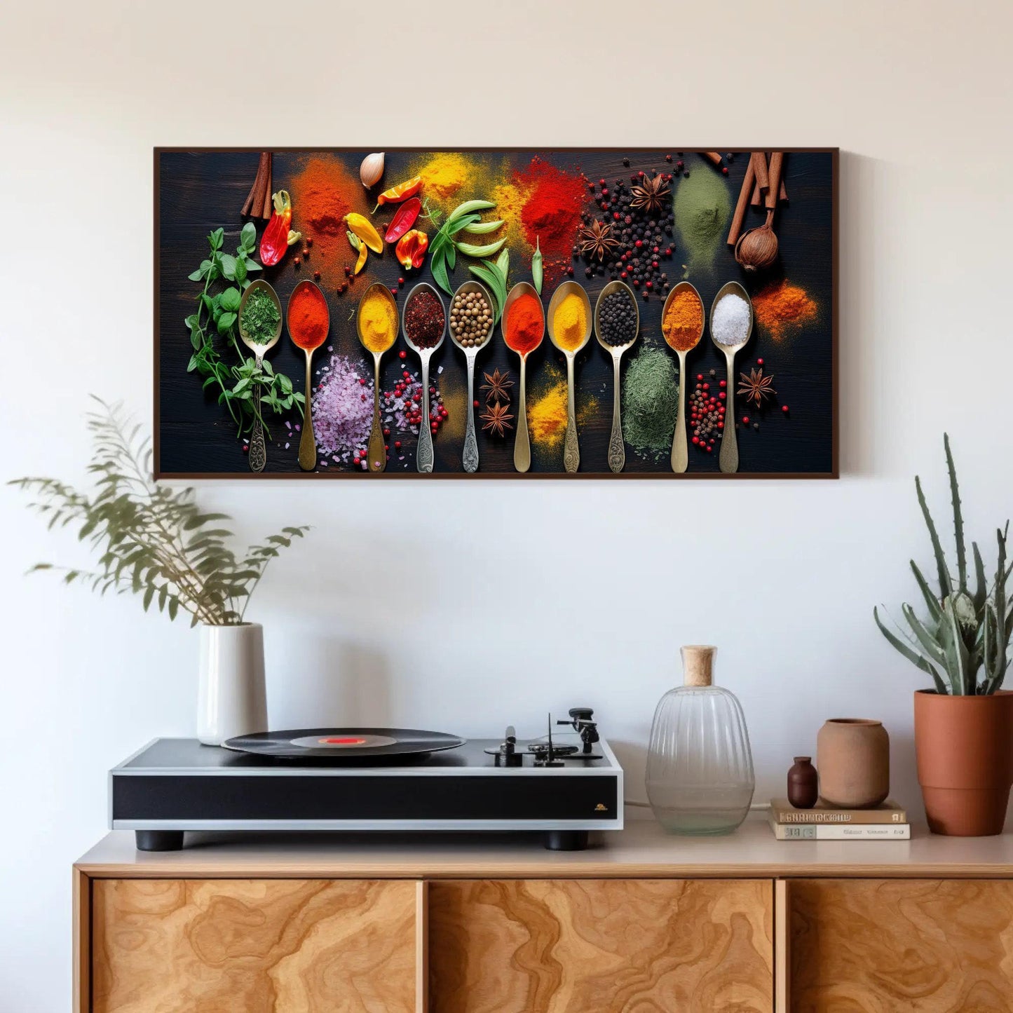 Spices , Modern Kitchen canvas wall art shown in a kitchen (view 5)