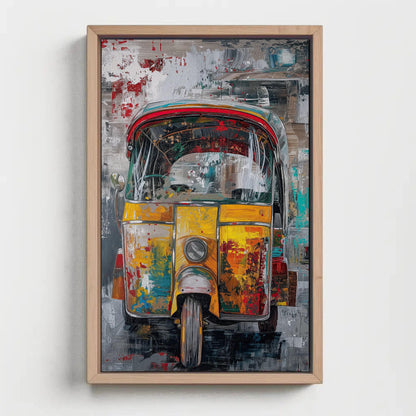 Tuk Tuk Canvas Print – Vibrant Auto Rickshaw Art on Museum Grade Canvas - Antarmada
