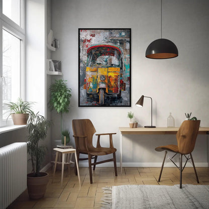 Tuk Tuk Canvas Print – Vibrant Auto Rickshaw Art on Museum Grade Canvas - Antarmada