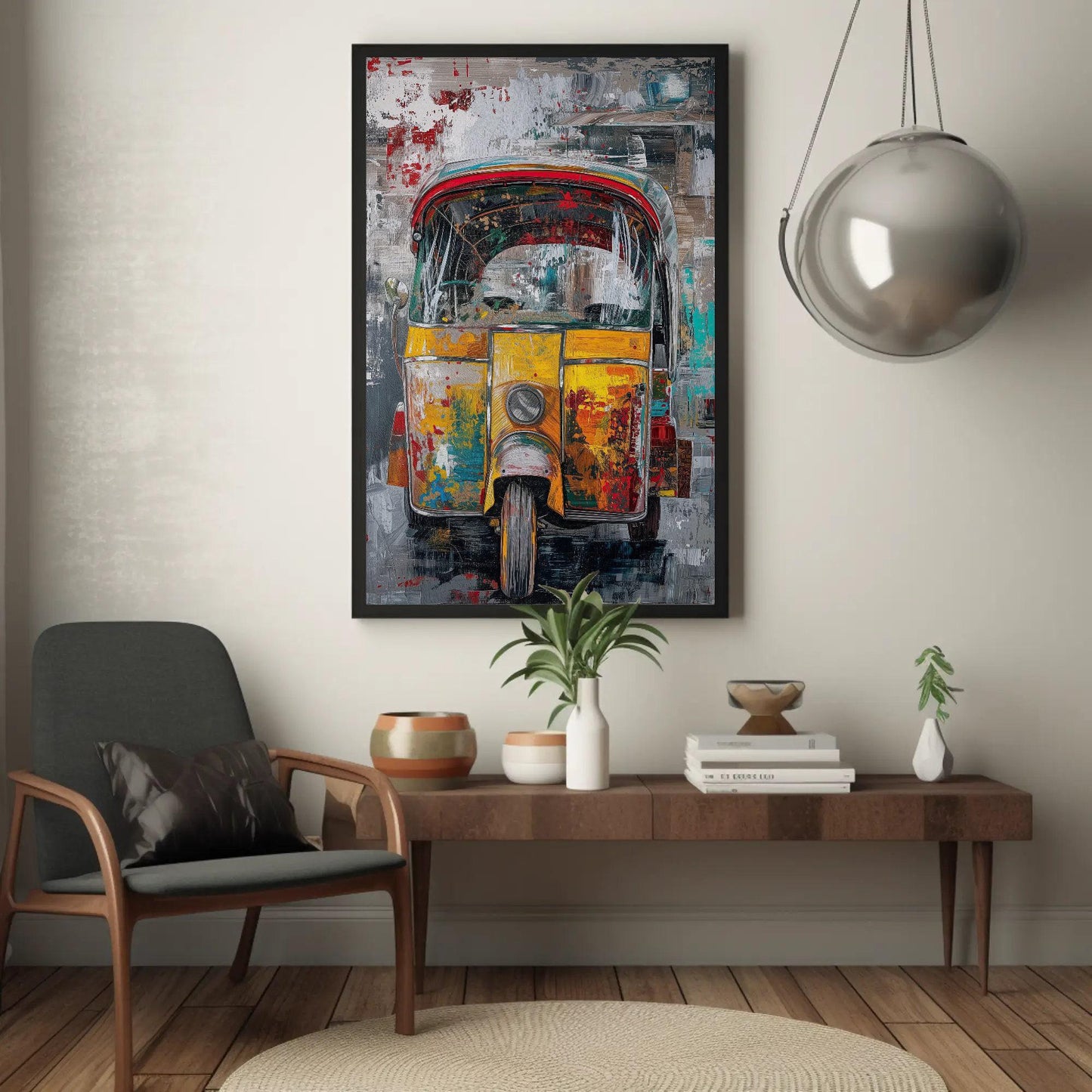 Tuk Tuk Canvas Print – Vibrant Auto Rickshaw Art on Museum Grade Canvas - Antarmada