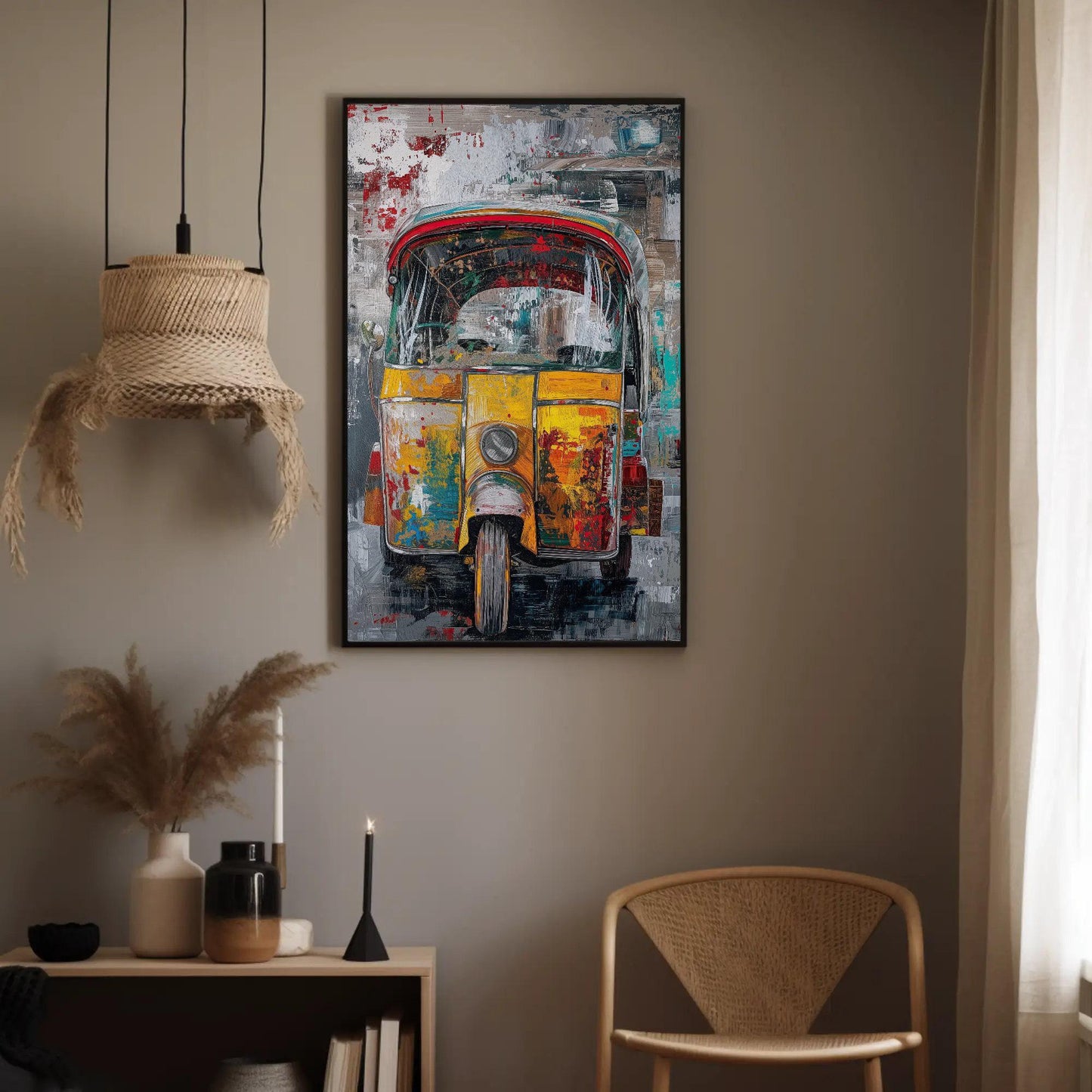 Tuk Tuk Canvas Print – Vibrant Auto Rickshaw Art on Museum Grade Canvas - Antarmada