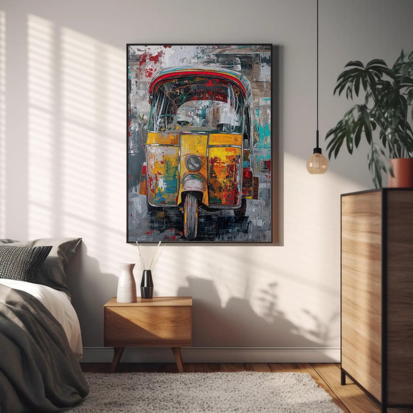 Tuk Tuk Canvas Print – Vibrant Auto Rickshaw Art on Museum Grade Canvas - Antarmada