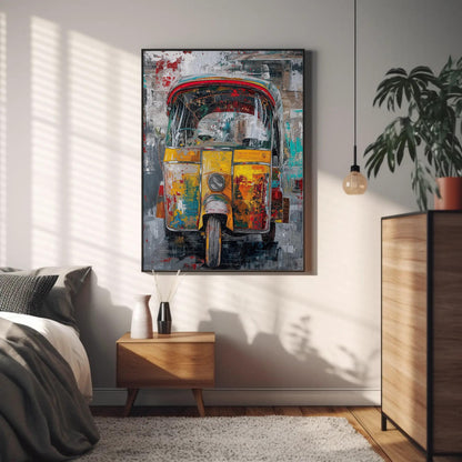 Tuk Tuk Canvas Print – Vibrant Auto Rickshaw Art on Museum Grade Canvas - Antarmada