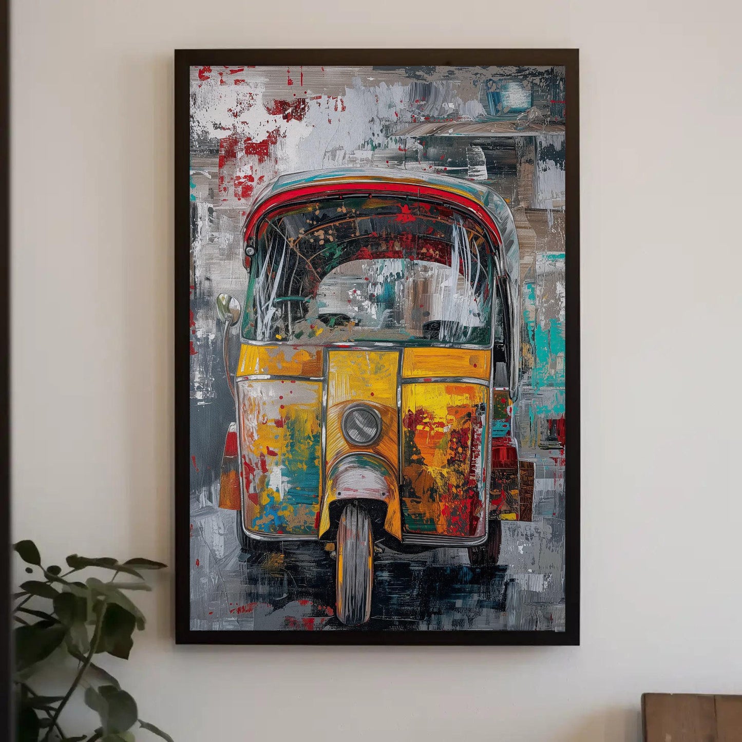 Tuk Tuk Canvas Print – Vibrant Auto Rickshaw Art on Museum Grade Canvas - Antarmada