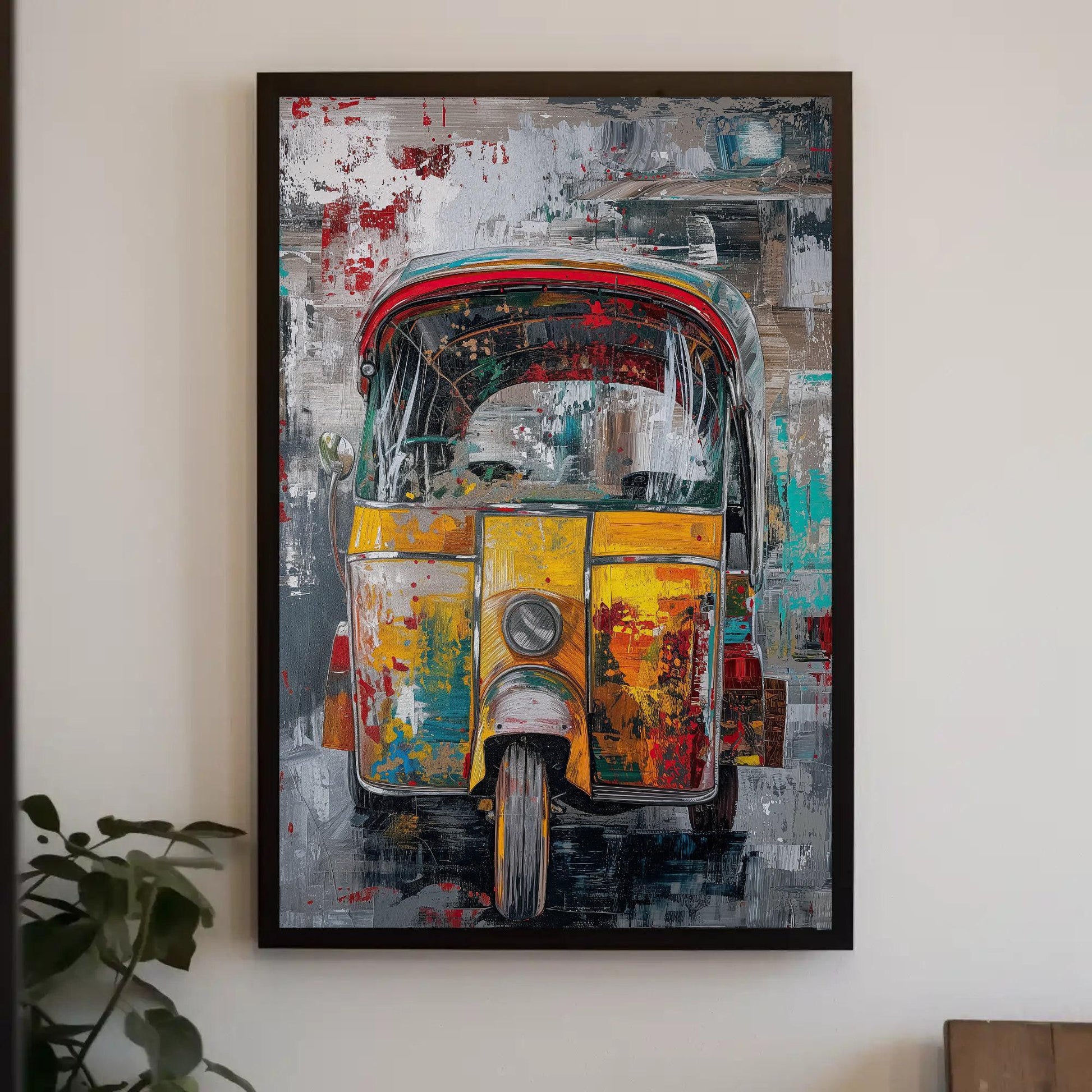 Tuk Tuk Canvas Print – Vibrant Auto Rickshaw Art on Museum Grade Canvas - Antarmada