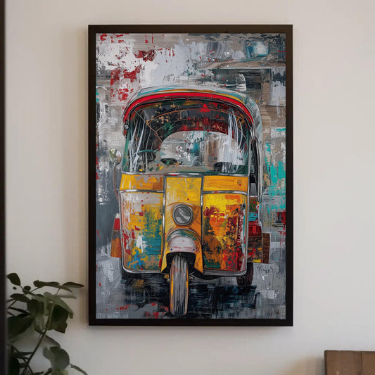 Tuk Tuk Canvas Print – Vibrant Auto Rickshaw Art on Museum Grade Canvas - Antarmada