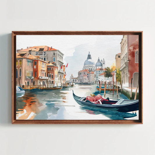 Venice Gondola Canvas Print - Framed Italian Wall Art With Museum Grade Canvas - Antarmada
