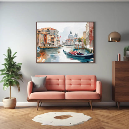 Venice Gondola Canvas Print - Framed Italian Wall Art With Museum Grade Canvas - Antarmada