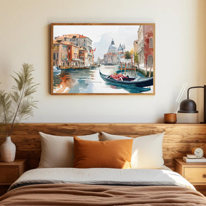 Venice Gondola Canvas Print - Framed Italian Wall Art With Museum Grade Canvas - Antarmada