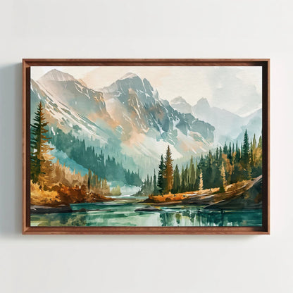Yellowstone Canvas Print - Framed Wall Art | Wyoming Landscape Panoramic Nature Print - Antarmada