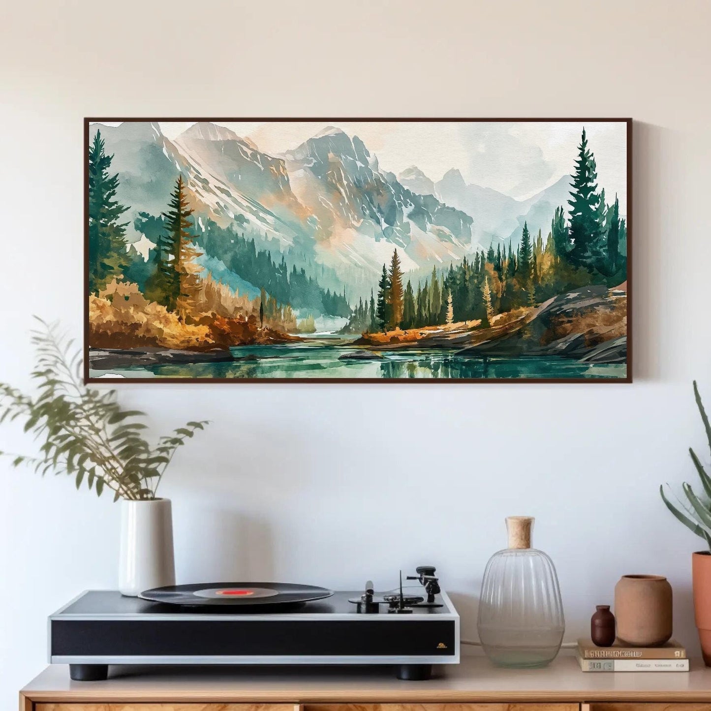 Yellowstone Canvas Print - Framed Wall Art | Wyoming Landscape Panoramic Nature Print - Antarmada
